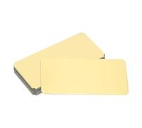 QUARKZMAN 12Pcs Placas Identificación Blanco 3.9 X 2" Placa Nombre Metal Grabada Con laser Adhesivo Fuerte Identificación Aluminio Anodizado Blanco Personalizadas Para Señales DIY Esquina