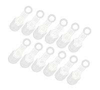 QUARKZMAN 12uds Antideslizante Colgador Agarres Silicona Adhesivo Ropa Colgador Tiras para Madera Plástico Perchas, Transparente (3,94" x 1,38")