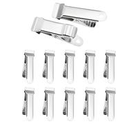 QUARKZMAN 12uds Cocodrilo Cabello Pinzas, 40 x 13mm (LxW) Plata Metal Rizos Cocodrilo Pinzas para Cabello, Moños Fabricación, Agarres Bricolaje Accesorios Cabello Horquillas