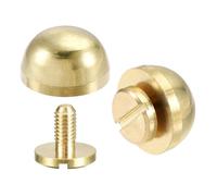 QUARKZMAN 12x6.5mm Remaches de Tachuelas Redondas para Bolso de Mano de Cuero Artesanal Con Tornillos de Latón Juego de 8