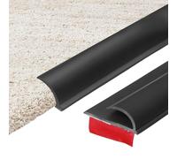 QUARKZMAN 13.12 Pies X 1.18" X 0.2" Tira De Transición De Alfombra A Baldosa, Tira Autoadhesiva Para Borde De Alfombra, Cubrehuecos De PVC, Borde Para Laminado En Superficies Irre