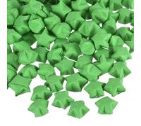 QUARKZMAN 136 Estrellas de la Suerte de Origami Prefabricadas, Estrellas de Papel Verdes para Los Mejores Deseos, para Navidad, Fiestas, Bodas, San Valentín, Regalo para Amigas