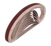 QUARKZMAN 13mm x 457mm Bandas de Lija Set, 10pcs Cintas Abrasivas 120 Grano Correa para Lijadoras Óxido Aluminio para Carpintería Pulido de Metal Afilador de Cuchillo
