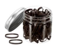 QUARKZMAN 140 Pcs Bandas Elásticas De Goma Bandas De Goma Elásticas Estirables Puntos De Colores 25mm x 4mm Cordón Para Cabello Para Hogar Oficina Marrón