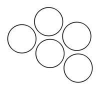 QUARKZMAN 140mm x 130mm x 5mm Nitrilo Goma Juntas Tóricas x 5uds Redondo Junta Arandela para Grifo Plomería Reparación Sellado Conexión [Negro]