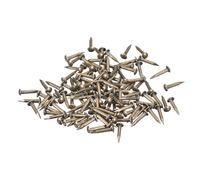 QUARKZMAN 140Pcs Clavos Pequeños de Latón, Tornillos de Madera 1.2x8mm(DxL) Cabeza Redonda para Proyectos de Bricolaje en Madera, Cajas Decorativas y Hogartono Bronce