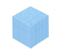 QUARKZMAN 15 Esponjas para Soldar, 6 x 6 cm, Cuadradas, Con Agujeros, Azul, 6 mm, Espesor de Absorción de Agua, Punta de Soldadura, Repuesto de Hierro para Limpieza de Soldador