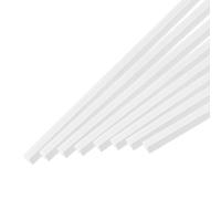 QUARKZMAN 15 Piezas de Varilla Cuadrada de ABS Barra Sólida de Plástico ABS de 1x1x500 mm Varillas de Plástico Blancas Surtidas para Hacer Modelos Arquitectónicos de Bricolaje