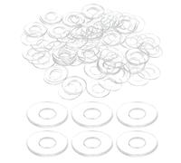 QUARKZMAN 150 Pcs Arandelas Planas De PVC M5 Transparentes Arandelas Planas 5mm DI 12mm DE 1mm De Espesor Espaciadores Planos Redondos Para Tornillos Pernos Puertas Ducha Vidrio Manijas Baño