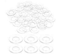 QUARKZMAN 150 Pcs Arandelas Planas De PVC Transparentes Arandela Lisa 6mm Diámetro Interno 12mm Diámetro Externo 1mm Espesor Espaciadores Planos Redondos Para Tornillos Pernos Manija