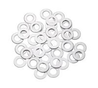 QUARKZMAN 150 Pcs Arandelas Planas M6, Juntas Tóricas Redondas Aluminio 12mm 1mm Grosor Espaciadores Planos Para Tornillos Accesorios Reparación Maquinaria Construcción Ton Plata