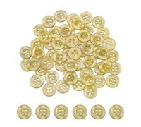 QUARKZMAN 150 Pcs Botones De Costura, (15/32") 11.5mm Redondo De Resina Con 4 Agujeros Botón Decorativo Planos Para DIY Manualidades Suéteres Camisas Cardigan Abrigos Pantalones.