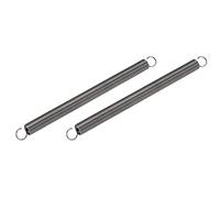 QUARKZMAN 150mm Libre Longitud Doble Gancho Tensión Resorte x 2uds Metal Extensión Helicoidales Resortes para Industrial Maquinaria, [Negro]