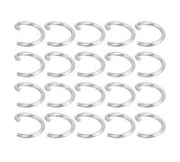 QUARKZMAN 150pcs Anillo de Salto Abierto, 10mm Anillas Abiertas de Acero Inoxidable Conectores Abiertos Divididos Círculo para Joyas Fabricación Reparación DIY Manualidad, 10x7.6mm(OD*ID)