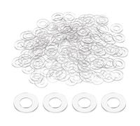 QUARKZMAN 150Pcs Arandelas Planas PVC M6 6mm ID 12mm OD 1mm Grosor Anillo Junta Sellado Espaciador Arandelas Redondas Métricas Repuesto Para Mangueras Agua Manijas Puerta Ducha