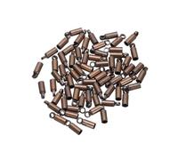 QUARKZMAN 150Pcs Tapas Para Cordones 6mm Tapas Finales Cuentas Barril Kumihimo 2mm Diámetro Tapas Finales Latón Para Cordón De Cuero, Borlas, Fabricación De Joyería, Tono Cobre