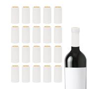 QUARKZMAN 150uds PVC Termorretráctiles Cápsulas Vino Botellas Sellador Retráctil Envoltura para Vidrio Vino Botellas, Vino Bodegas, Hogar, 30 x 60mm, Blanco