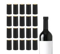 QUARKZMAN 150uds PVC Termorretráctiles Cápsulas Vino Botellas Sellador Retráctil Envoltura para Vidrio Vino Botellas, Vino Bodegas, Hogar, 30 x 60mm, Negro