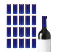 QUARKZMAN 150uds PVC Termorretráctiles Cápsulas Vino Botellas Sellador Retráctil Envoltura para Vidrio Vino Botellas, Vino Bodegas, Hogar, 30 x 60mm, Azul