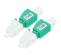 QUARKZMAN 15dB LC Fibra Atenuador, LC/APC SM Único Modo Fijo Fibra Óptica Atenuador Macho a Hembra para Fibra Óptica Transmisión Paquete de 2