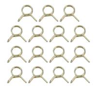 QUARKZMAN 15Pcs Abrazaderas de Manguera de Resorte de Doble Alambre Diámetro Interno 6mm, Tamaño de 6-7mm Pinzas de Tubería de Agua, Clips de Manguera, Metal Sujetador de Abrazaderas de Tubo