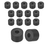 QUARKZMAN 15Pcs Separadores Goma 0.79" X 0.31" DI Redondos Almohadillas Anti Vibración Arandelas Aislamiento Casquillos 0.39" Grosor Arandelas Goma Para Casa Barcos Electrodomésticos Negro