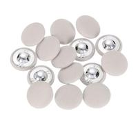 QUARKZMAN 15Pzs Botón Cubierto de Tela, Botones Redondos para Coser con Espiga Metálica de 20mm 32L, Botones Cubiertos de Tela para Abrigos Vestidos Suéteres Sombreros Manualidades, Beige