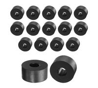 QUARKZMAN 16 arandelas de goma espaciador de 30 mm de diámetro exterior de 10 mm de diámetro interior de 15 mm de grosor, separadores de goma redondos, para casa, accesorios de coche, color negro