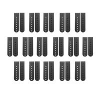 QUARKZMAN 16 pares de gorros de repuesto para gorros, extensión de PE Snapback, tapas ajustables, cierre a presión, correas de reparación con 7 agujeros, color negro, Negro , 3.15" x 0.79"