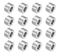 QUARKZMAN 16 Piezas De Espaciadores De Acero Inoxidable 304 3/8" DE X 3/16" DI X 1/4" Longitud (10x5x6 Mm) Separadores Espaciadores Redondos De Metal Para Tornillos M5 Pernos Y Varillas