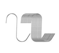 QUARKZMAN 16 piezas de Ganchos para Carne de 5" de Acero Inoxidable 304 Gancho de Carnicero en Forma de S para Colgar, Ahumar, Asar Costillas de Ternera BBQ (Carga Máxima 11 Libras)