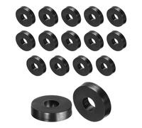 QUARKZMAN 16 piezas Espaciadores de Goma de 27 mm OD 10 mm ID 6 mm altura Espaciador de Goma Redondo Antivibración Arandelas de Goma Gruesas para Accesorios de Hogar y Coche