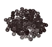 QUARKZMAN 160 piezas de Botones de Costura 24L 5/8" (15mm) Redondos de Resina con 4 Agujeros Planos de Repuesto para Costura de Abrigos, Ropa y Proyectos de Manualidades DIY, Marrón Oscuro