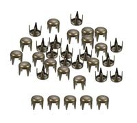 QUARKZMAN 160 Piezas de Remaches Redondos de Bronce, Tachuelas de Espiga de Latón de 4mm, Puntos de Estilo Punk Rock, Abalorios de Garra para Ropa, Cinturón, Bolso, Pulsera