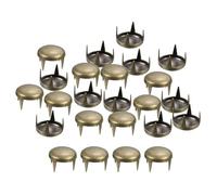 QUARKZMAN 160 Piezas de Remaches Redondos de Bronce, Tachuelas de Espiga de Latón de 8mm, Puntos de Estilo Punk, Cuentas de Garra para Ropa, Cinturón, Bolso, Zapatos, Pulsera