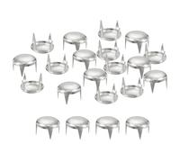 QUARKZMAN 160 Piezas de Remaches Redondos de Cúpula Plateados, 12 mm de Tachuelas de Espiga de Latón, Puntos Punk Rock, Cabezas de Clavos de Garra, Cuentas de Clavos