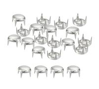 QUARKZMAN 160 Piezas de Remaches Redondos de Cúpula Plateados, Clavos de Espiga de Latón de 9mm, Tachuelas Punk Rock, Cuentas de Garra para Ropa, Cinturón, Bolso