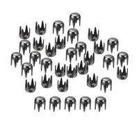 QUARKZMAN 160 Piezas de Remaches Redondos Negros, Puntas de Espiga de Latón de 2.5mm, Tachuelas Punk Rock, Abalorios de Garra para Ropa, Cinturón, Bolso, Pulsera