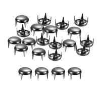 QUARKZMAN 160 Piezas de Remaches Redondos Negros, Tachuelas de Espiga de Latón de 8mm, Puntos de Estilo Punk, Cuentas de Garra para Ropa, Cinturón, Bolso, Zapatos, Pulsera