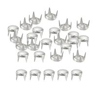 QUARKZMAN 160 Piezas de Remaches Redondos Plateados, 6mm Puntas de Espiga de Latón para Ropa, Cinturón, Bolso, Zapatos, Pulsera, Artesanía en Cuero