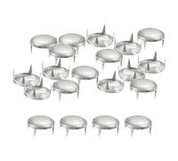 QUARKZMAN 160 Piezas de Remaches Redondos Plateados, Tachuelas de Espiga de Latón de 16mm, Puntos de Punk Rock, Cuentas de Garra para Ropa, Cinturón, Bolso, Zapatos, Pulsera