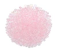 QUARKZMAN 1600Pcs Cuentas y Abalorios Cristal para Hacer Pulseras, 3mm 8/0 Cuentas Mini Sueltas con Agujero, Abalorios A Granel para Manualidades DIY Collar, Rosado AB