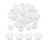 QUARKZMAN 16mm Tapones de Plástico para Agujero, 100pcs Nylon Tapa de Ocultar Orificio de Inserción para Mueble Tapón de Bloqueo Redondo a Presión para Estante Armario Gabinete, Blanco