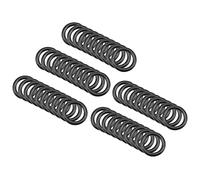 QUARKZMAN 16mm x 11mm x 2,5mm Nitrilo Goma Juntas Tóricas x 50uds Redondo Junta Arandela para Grifo Plomería Reparación Sellado Conexión [Negro]