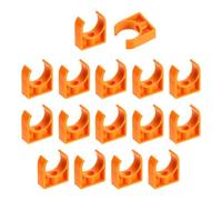 QUARKZMAN 16Pcs Abrazaderas De Tubo De Agua De PVC, Grapas En Forma De U Para Mangueras, Soporte Para Tubos De Riego De 25mm DE Para Mangueras De Bandejas De TV, Soporte Para Tubos, Naranja