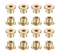 QUARKZMAN 16Pcs Brida Cojinetes de Manguito, 4mm ID x 8mm OD x 8mm Longitud, Casquillos de Bronce Sinterizado Autolubricantes