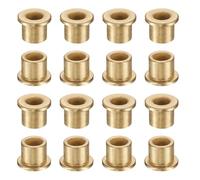 QUARKZMAN 16Pcs Brida Cojinetes de Manguito, 8mm ID x 12mm OD x 12mm Longitud, Casquillos de Bronce Sinterizado Autolubricantes