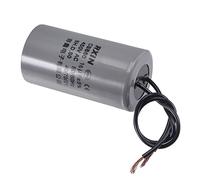 QUARKZMAN 16uF 450V AC 2 Cables 50/60Hz CBB60 Condensador x 1uds Cilindro para Motor Eléctrico Lavadoras Máquinas, [Plata, 74x38mm]