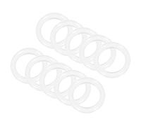 QUARKZMAN 17mm ID Silicona Juntas Tóricas Arandela Junta x 10uds Arandela Redonda Plana Arandela Junta Sello Anillo para Vidrio Puerta Manija, Transparente