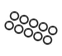 QUARKZMAN 17mm x 12mm x 2,5mm Nitrilo Goma Juntas Tóricas x 10uds Redondo Junta Arandela para Grifo Plomería Reparación Sellado Conexión [Negro]